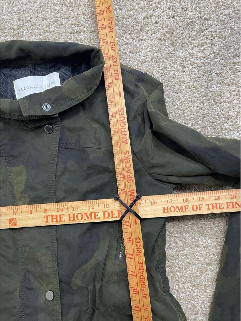 Veronica Beard Utility Jacket Women's Size 4 Military Army Green Made In USA - Picture 8 of 9